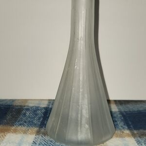 Frosted Glass Bottle With Stopper.